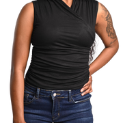 Derri V-Neck Top Black