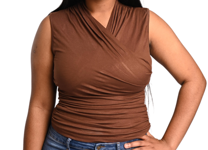 Derri V-Neck Top Toffee
