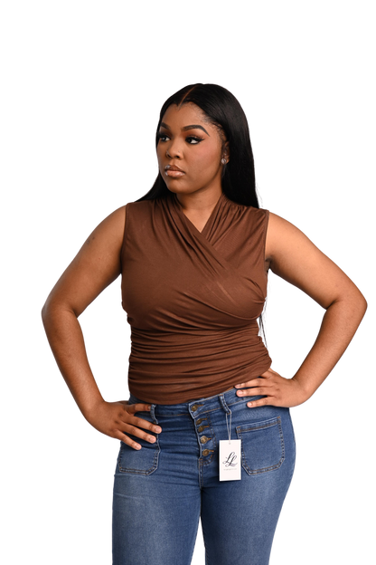 Derri V-Neck Top Toffee