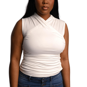 Derri V-Neck Top White
