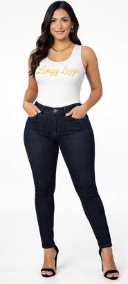 Longg Leggs Signature Bodysuit White