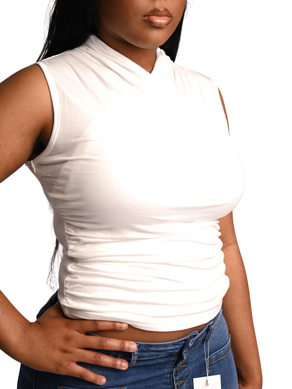 Derri V-Neck Top White