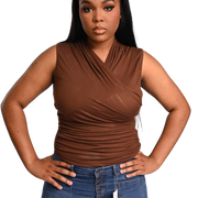 Derri V-Neck Top Toffee
