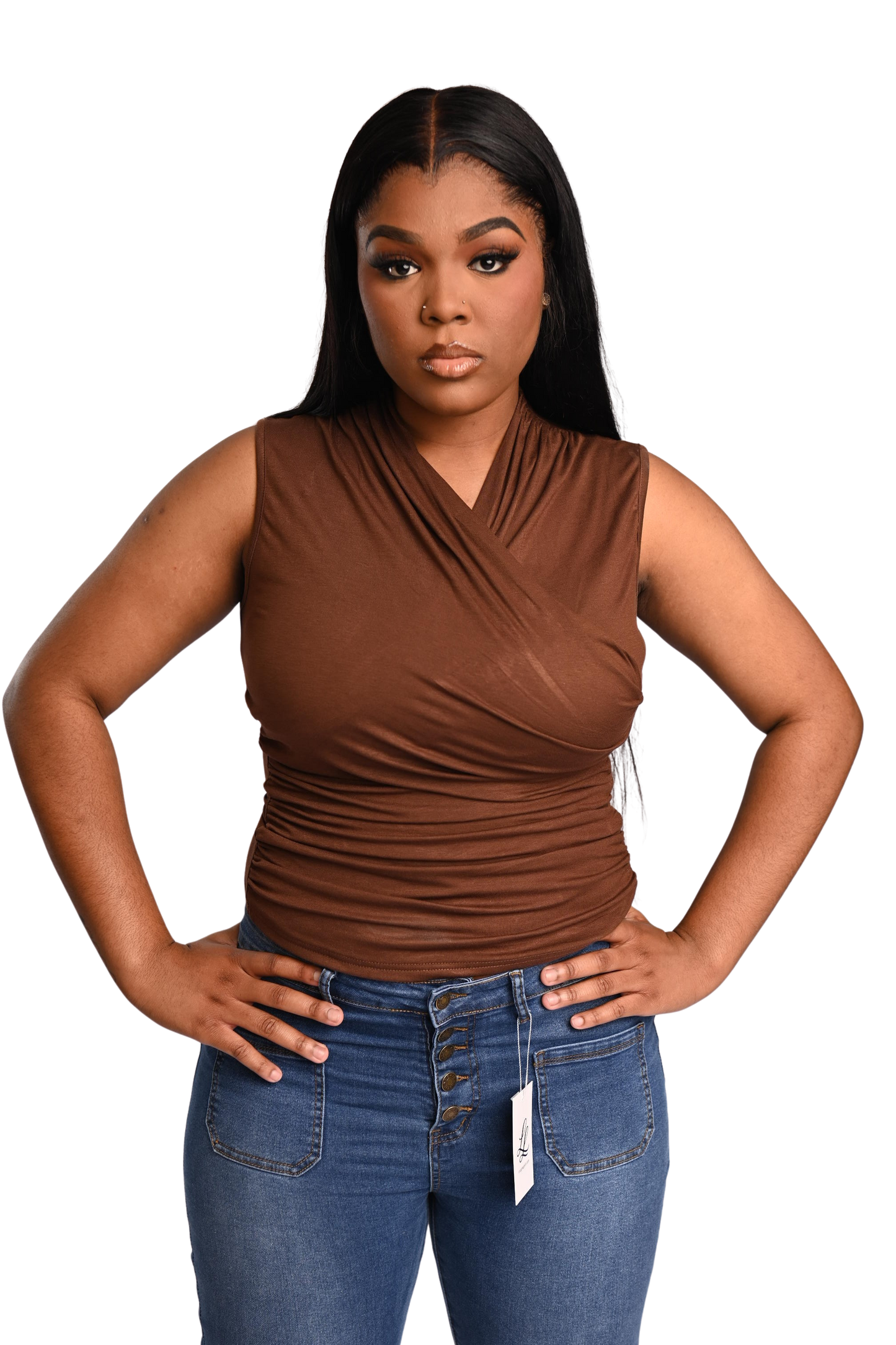 Derri V-Neck Top Toffee