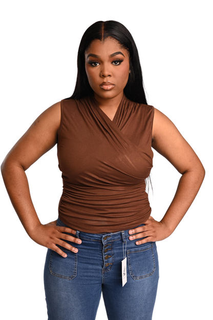 Derri V-Neck Top Toffee