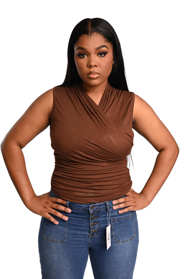 Derri V-Neck Top Toffee